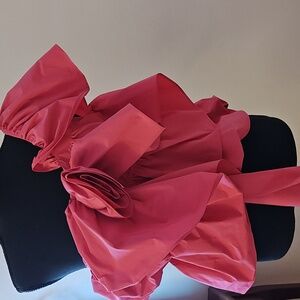 NWT LaLavon pink rose 1 shoulder top size m